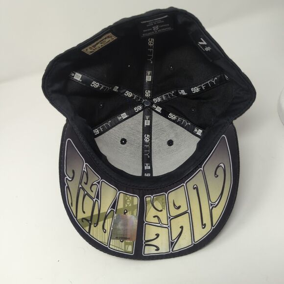 Golden State Warriors Hat Gold And Black New Era 7 5/8 100% Wool - Picture 7 of 11